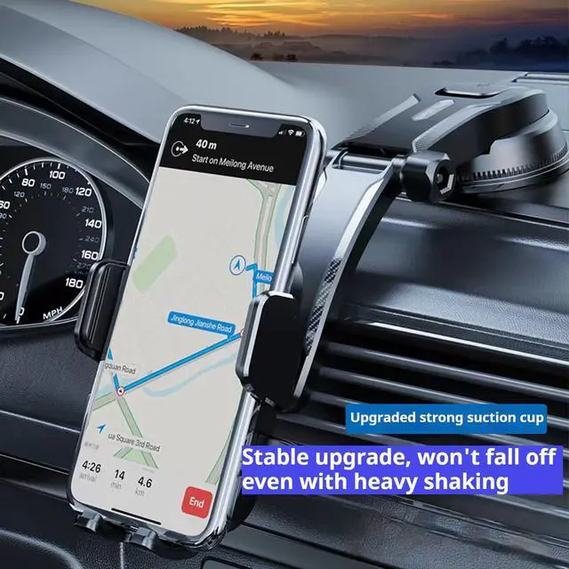 Alt view image 3 of 7 - Car Phone Holder Mount Phone Mount for Car Windshield Dashboard Air Vent Universal Hands Free Automobile Cell Phone Holder Fit for iPhone 17 Pro Max 16 15 14 13 Android