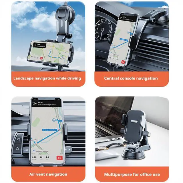 Alt view image 5 of 7 - Car Phone Holder Mount Phone Mount for Car Windshield Dashboard Air Vent Universal Hands Free Automobile Cell Phone Holder Fit for iPhone 17 Pro Max 16 15 14 13 Android