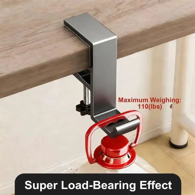Alt view image 3 of 7 - Headphone Stand - Aluminum Alloy Headphone Holder, Under Headset Stand for Desk Fit for PC Gaming Headset Hanger Hook Suitable for Office, Computer, Student Class Desk, Handmade Creator Table (Grey)