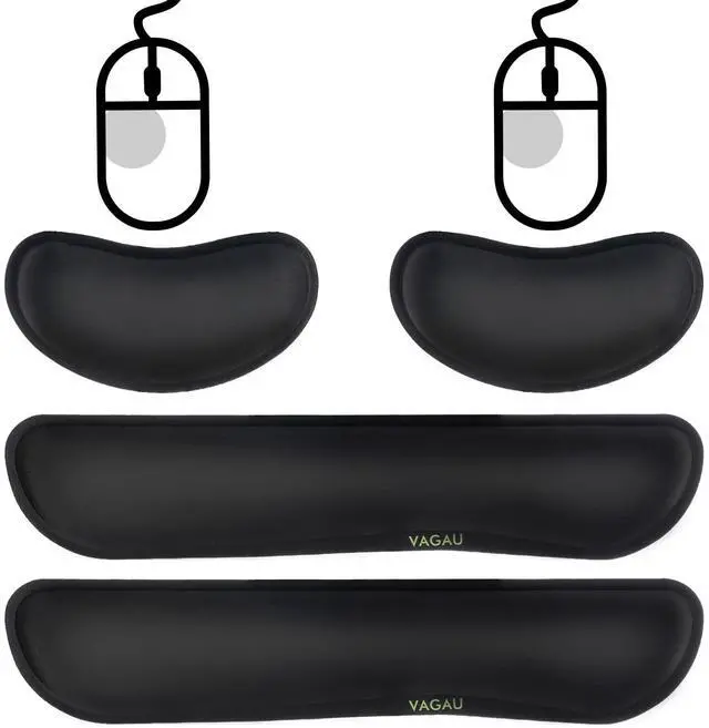 Main image of Premium Keyboard Wrist Rest and Mouse Pad Wrist Support, Ergonomic Memory Foam Set for Office, Laptop, Mac, Computer and Gaming, Comfortable Typing &Wrist Pain Relief (2 Pack)