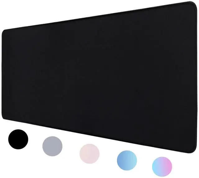 Main image of Desk Mat, Non-Slip Desk Pad Mat Protector, Large Desk Pad for Keyboard and Mouse, Black Desk Mousepad with Stitched Edges, Keyboard Pad for Game, Office(31.5×11.8 Inches)