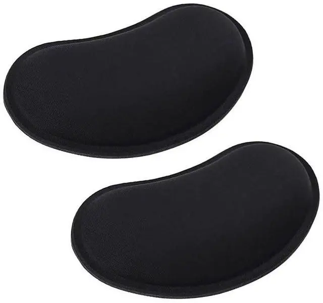 Main image of Wrist Rest for Mouse, Ergonomic Memory Foam Wrist Cushion Support Pad, Mouse Wrist Pad with Non-Slip Base for Typing Pain Relief, Office, Home, Gaming, Computer, Black, 2PCS
