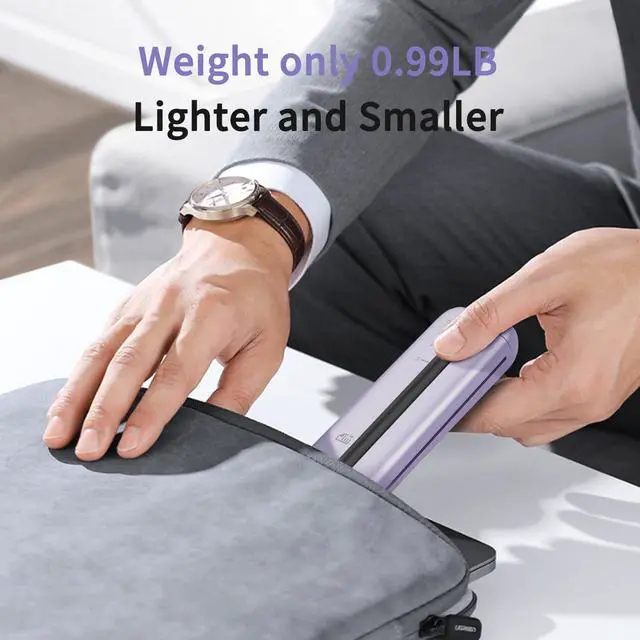 Alt view image 5 of 7 - Portable Printer, Bluetooth Inkless Thermal Printer Wireless for Travel, Compatible with Android iOS Phone & Laptop, Supports 8.5" X 11" US Letter for Office, Home, Car, F81 (Purple)