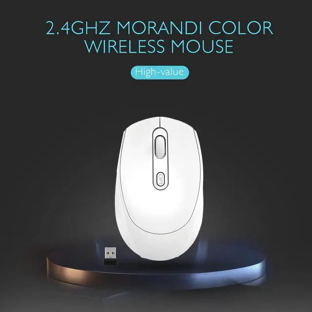 Alt view image 5 of 7 - Wireless Mouse, 2.4G, Silent, USB Nano Receiver, for Laptop, Chromebook, PC, Mac, Windows and School Work (White)