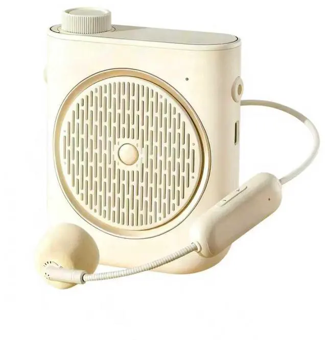 Main image of Portable Voice Amplifier,Voice Amplifier with Wireless Microphone Headset, Voice Amplifier Wireless Microphone for Teachers, Classroom, Speech, Tour Guide (White)