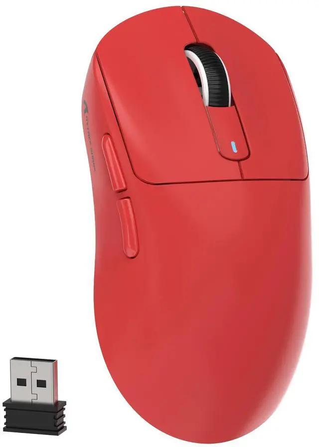 Main image of Attack Shark X3 Wireless Gaming Mouse, 49g Ultralight, PixArt PAW3395 26000 DPI, Bluetooth/2.4Ghz /Wired Tri-Mode, 200Hrs Rechargeable Battery, Kailh GM8.0 Switch for PC/MAC/Win - Red