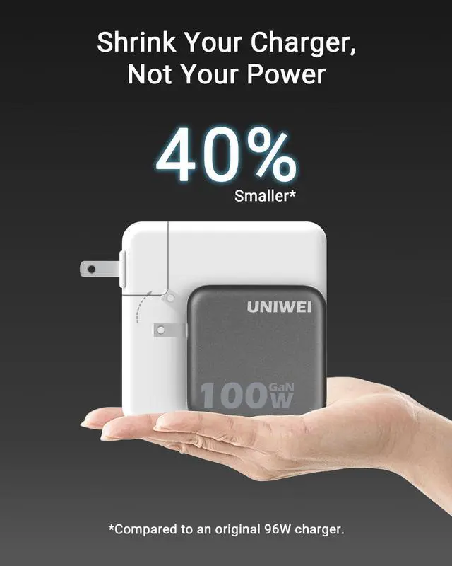 Alt view image 4 of 7 - 100W USB C Charger Block, 4-Port GaN and Ultra-Compact Wall Adapter, for MacBook, iPhone 17/16 Series, Samsung Galaxy, Pixel, and More