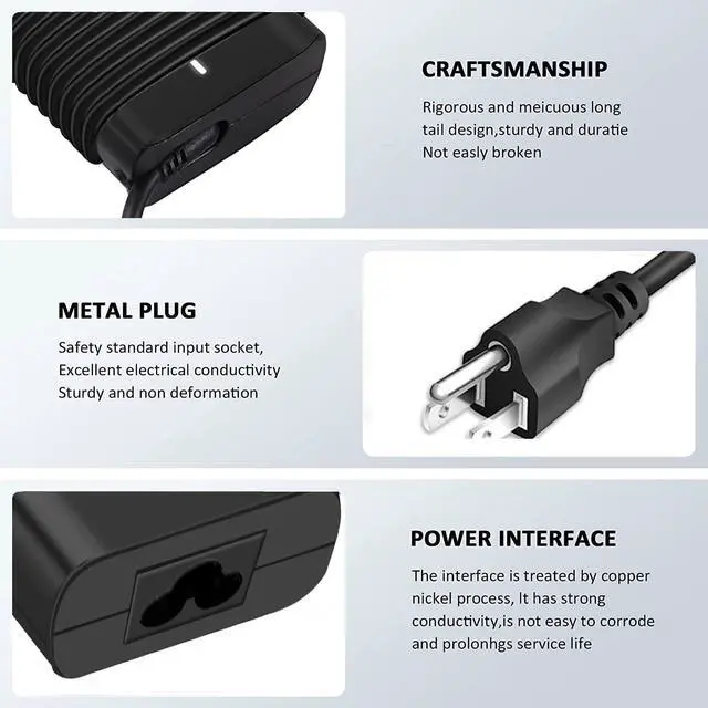Alt view image 4 of 7 - 65W Laptop Charger USB C Replacement for Dell Latitude Charger;Compatible with All Dell Laptop Charger 65W USB Type C Power Adapter