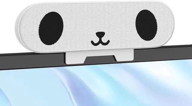 Main image of Computer Speakers for Desktop Monitor,Single Speakers for Desktop PC,Laptop Speaker with Loud Sound,Volume Control Easily Clamps to Monitors(USB-C to USB Adapter Included) (White)