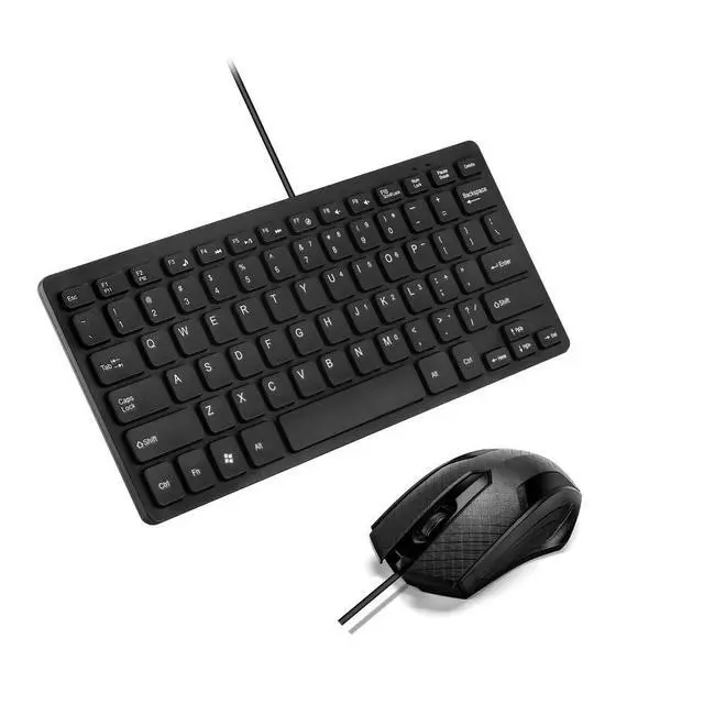 Alt view image 2 of 7 - Wired Mini Keyboard and Mouse Combo - with Keyboard Cover USB 60% Keyboard for Windows, PC, Laptop