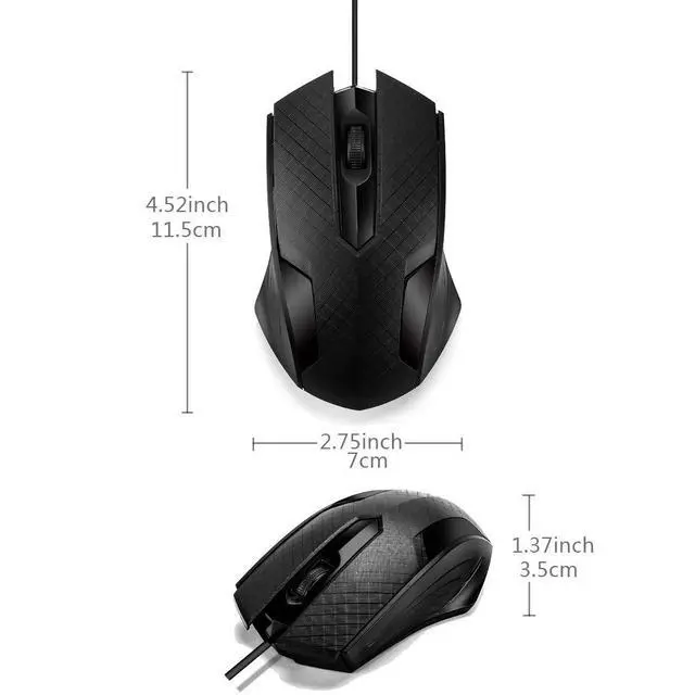 Alt view image 5 of 7 - Wired Mini Keyboard and Mouse Combo - with Keyboard Cover USB 60% Keyboard for Windows, PC, Laptop