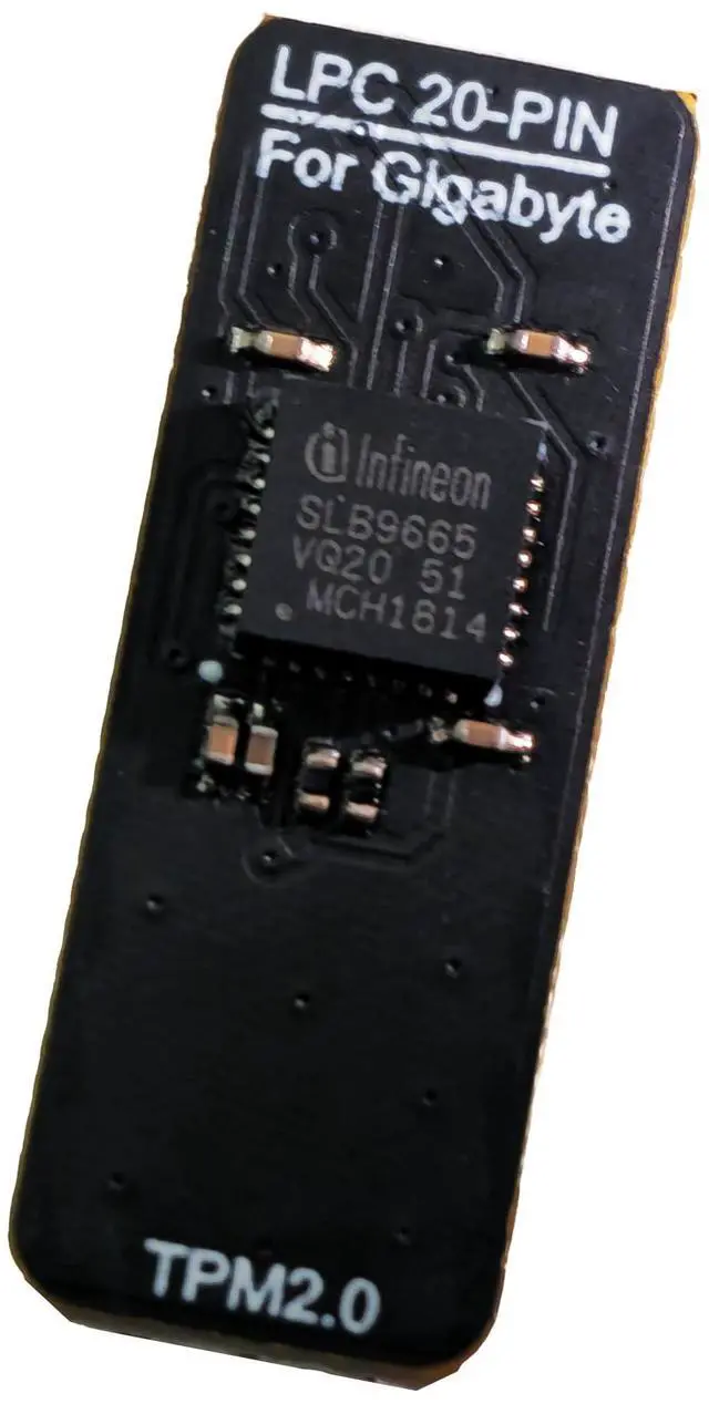 Main image of TPM 2.0 Module, 20-Pin LPC Interface with infineon SLB9665, Compatible with GigaByte Motherboard