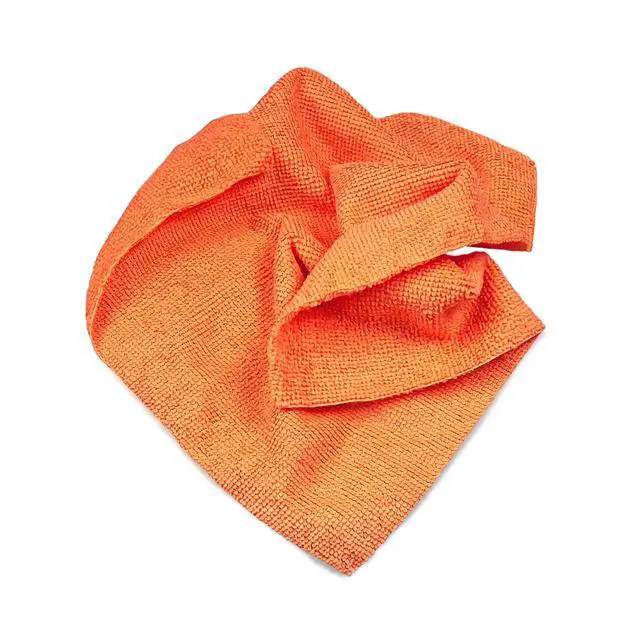 Alt view image 4 of 6 - 200GSM Microfiber Cleaning and Drying Cloths with Dispenser Box, Reusable, Streak-Free, Scratch-Free, Ultra Absorbent, Edgeless for All Surface Types, 12x12in, 50-Pack, Orange