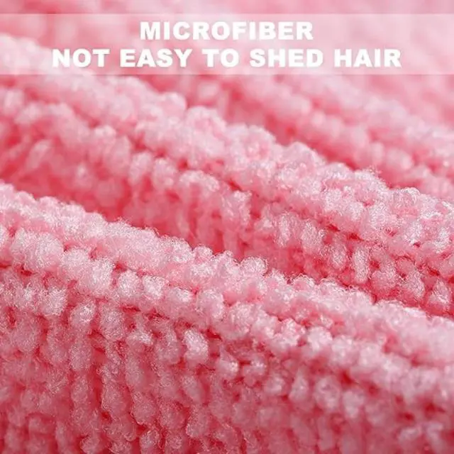 Alt view image 3 of 6 - Microfiber Cleaning Cloths, Reusable Cleaning Towels in Box, Microfiber Lint Free Multi-Purpose Towel, Pink, 7.9''x7.9'' (20 Pieces)