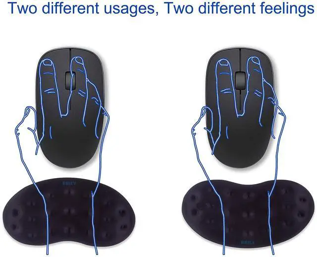 Alt view image 2 of 7 - Upgraded Ergonomic Memory Foam Mouse Wrist Rest Support Pad Cushion for Computer, Laptop, Office Work, PC Gaming - Massage Holes Design Wrist Pain Relief