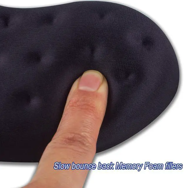 Alt view image 6 of 7 - Upgraded Ergonomic Memory Foam Mouse Wrist Rest Support Pad Cushion for Computer, Laptop, Office Work, PC Gaming - Massage Holes Design Wrist Pain Relief