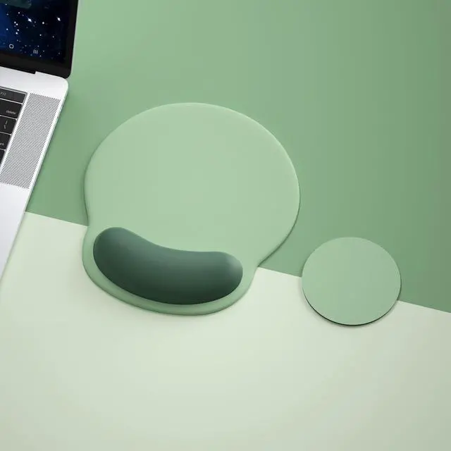 Alt view image 2 of 6 - Ergonomic Mouse Pad with Wrist Rest,Mousepad with Wrist Support - Cute Gel Portable Mouse Pads for Desk Laptop,Computer,Office & Home Decor-(Green)