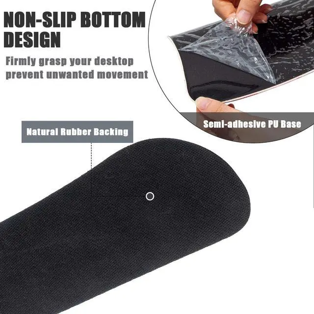 Alt view image 4 of 7 - Keyboard Wrist Rest and Mouse Pad with Wrist Support, Memory Foam Set for Gaming and Office, Comfortable & Lightweight for Easy Typing & Pain Relief (White Butterflies)