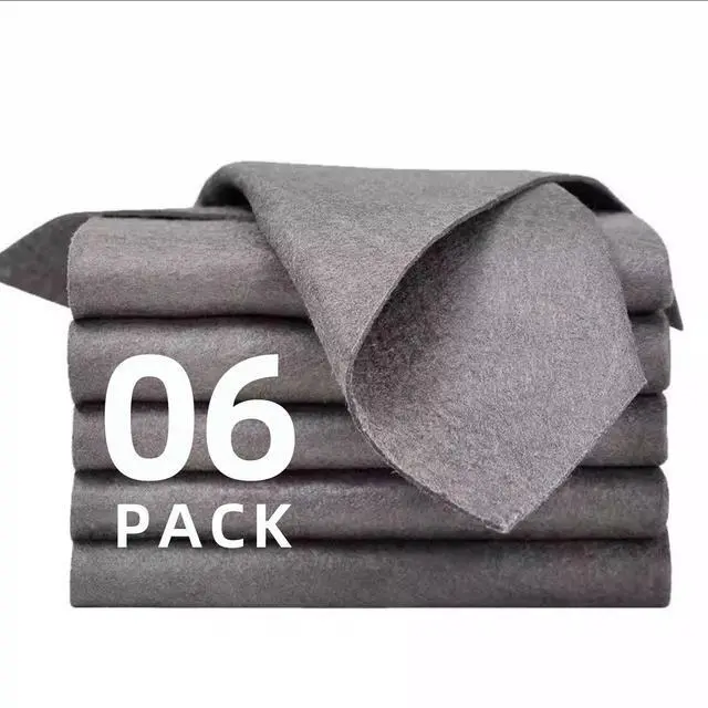 Main image of 6 Pack Thickened Magic Cleaning Cloths, 30x30cm Reusable Microfiber Cleaning Rags, Lint-Free Streak-Free Cloth for Windows, Glass, Mirrors, Kitchen, Car