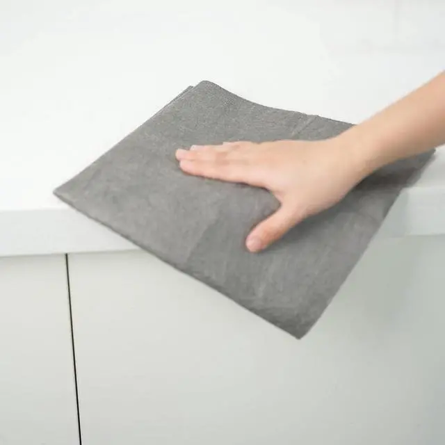 Alt view image 6 of 7 - 6 Pack Thickened Magic Cleaning Cloths, 30x30cm Reusable Microfiber Cleaning Rags, Lint-Free Streak-Free Cloth for Windows, Glass, Mirrors, Kitchen, Car
