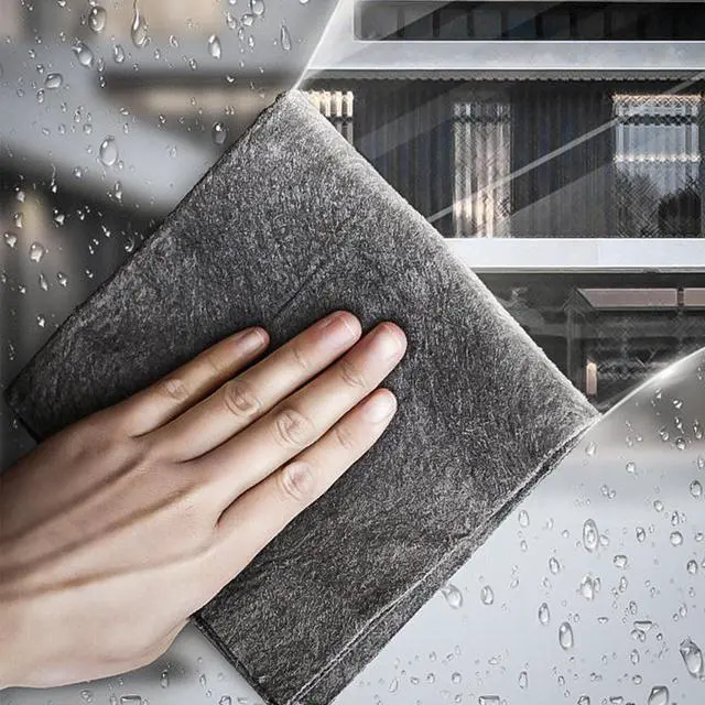 Alt view image 7 of 7 - 6 Pack Thickened Magic Cleaning Cloths, 30x30cm Reusable Microfiber Cleaning Rags, Lint-Free Streak-Free Cloth for Windows, Glass, Mirrors, Kitchen, Car