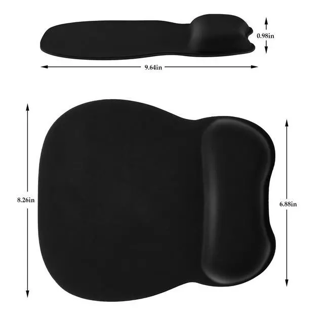 Alt view image 5 of 7 - Ergonomic Mouse Pad with Wrist Support, Mousepad with Memory Foam Wrist Rest and Non-Slip Base for Computer, Cafe, Home & Office, 9.64 x 8.26 in Office Desk Accessories