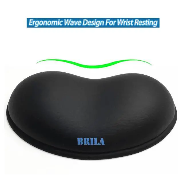 Alt view image 2 of 6 - Ergonomic Silicone Mouse Wrist Rest, Cooling Silica Gel PU Leather Mouse Wrist Support Pad for Office Work and Laptop Computer Gaming
