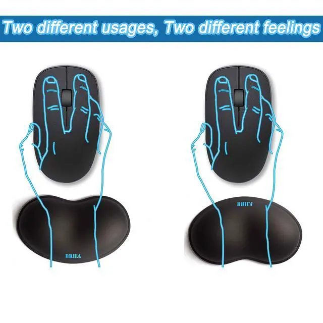 Alt view image 3 of 6 - Ergonomic Silicone Mouse Wrist Rest, Cooling Silica Gel PU Leather Mouse Wrist Support Pad for Office Work and Laptop Computer Gaming