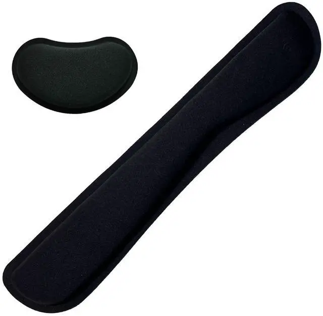 Main image of Keyboard Wrist Rest Mouse Wrist Support Set, Memory Foam Wrist Rest Pad for Computer Laptop Keyboard Mouse, Ergonomic Wrist Cushion Support for Typing Pain Relief, Gaming Home Office, Black