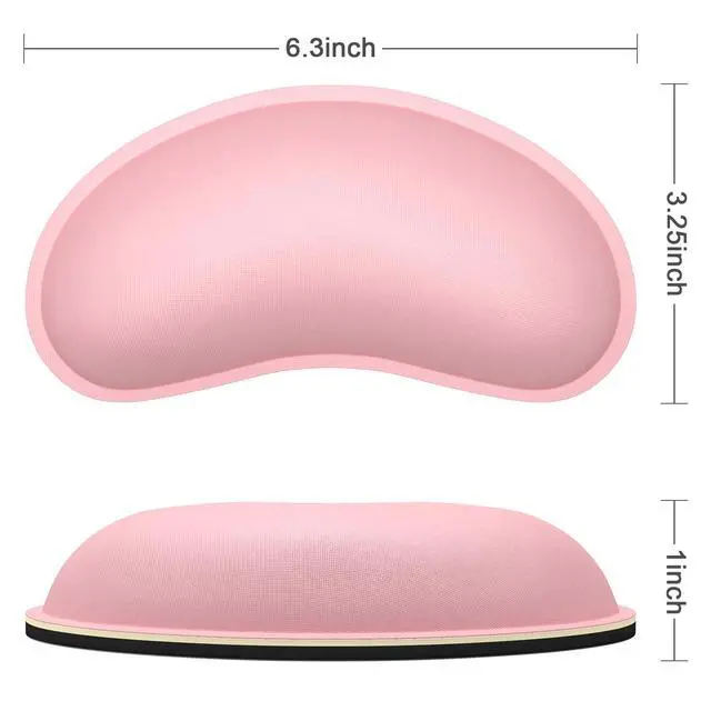 Alt view image 6 of 7 - Mouse Wrist Rest, Ergonomic Memory Foam Mouse Wrist for Computer Desk Mats Support, Hand Rest Pad Cushion for Gaming, Office, Laptop, Men, Women, Pain Relief & Easy Typing, Rose Pink