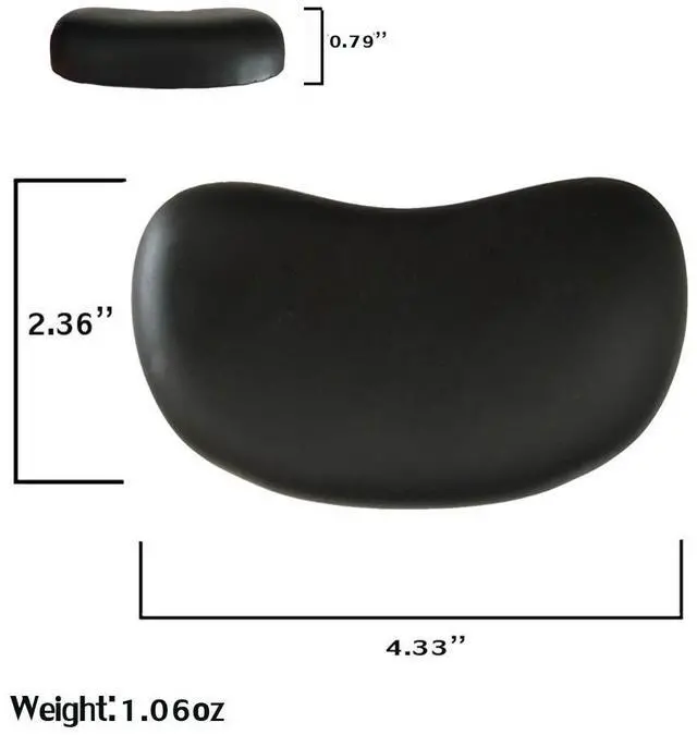 Alt view image 5 of 7 - Ergonomic Memory Foam Wrist Pad Anti-Skid Mouse Pad Mousepad Support Wrist Rest Mat Office Healthy for PC Computer Laptop Desktop (Deep Black)