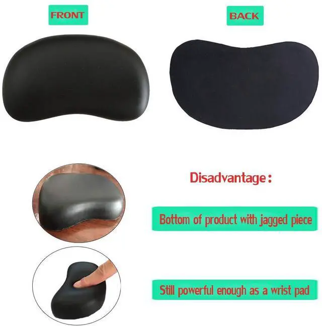 Alt view image 6 of 7 - Ergonomic Memory Foam Wrist Pad Anti-Skid Mouse Pad Mousepad Support Wrist Rest Mat Office Healthy for PC Computer Laptop Desktop (Deep Black)