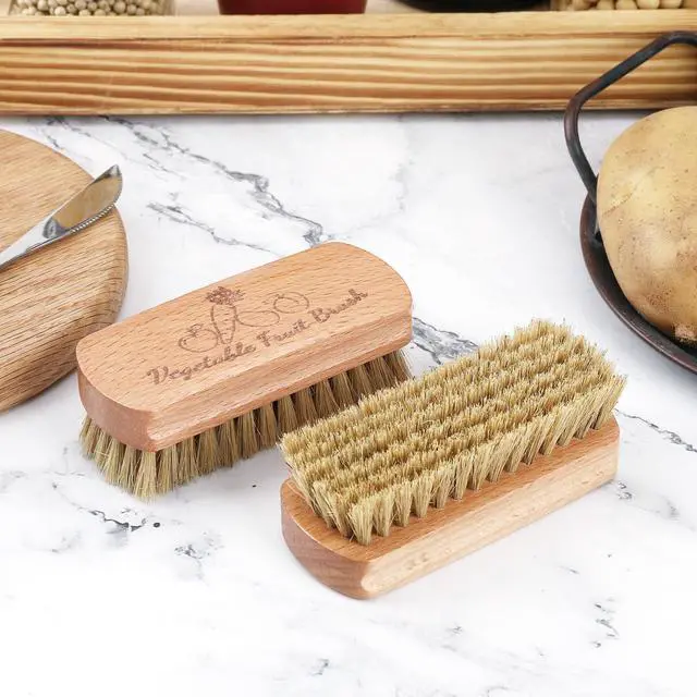 Alt view image 6 of 7 - Vegetable Brush,Veggie Wash Brushes Potato Brush Cleaning Brush for Potato Carrot Cucumber and Fruits Vegetable Brush Scrubber for Food
