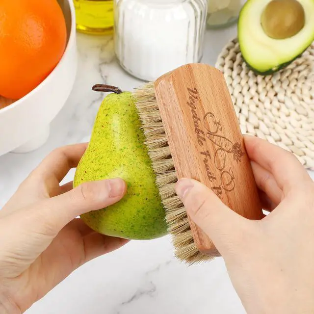 Alt view image 7 of 7 - Vegetable Brush,Veggie Wash Brushes Potato Brush Cleaning Brush for Potato Carrot Cucumber and Fruits Vegetable Brush Scrubber for Food