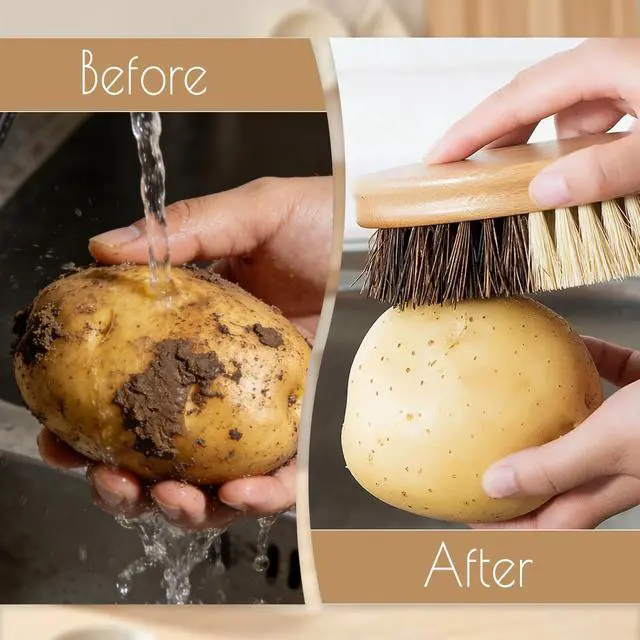 Alt view image 3 of 7 - Potato Scrubber Brush Vegetable Brush Scrubber for Food,Potato Brush Soft Wash Scrubber