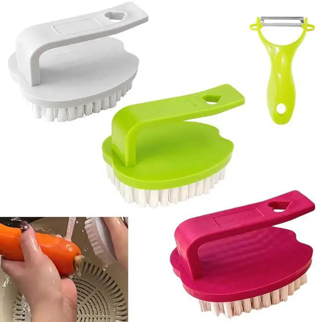 Main image of Vegetable Brush Vegetable Scrubber Brush and Fruit Scrubber Vegetable Brush Scrubber for Food,Veggie Wash Brush Vegetable Cleaner Brush Cute Kitchen Gadget and Vegetable Peeler