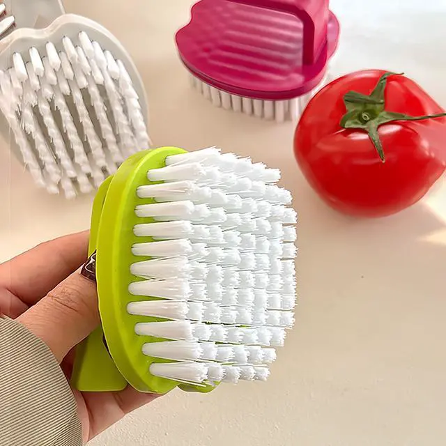 Alt view image 5 of 7 - Vegetable Brush Vegetable Scrubber Brush and Fruit Scrubber Vegetable Brush Scrubber for Food,Veggie Wash Brush Vegetable Cleaner Brush Cute Kitchen Gadget and Vegetable Peeler
