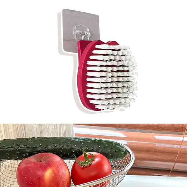 Alt view image 6 of 7 - Vegetable Brush Vegetable Scrubber Brush and Fruit Scrubber Vegetable Brush Scrubber for Food,Veggie Wash Brush Vegetable Cleaner Brush Cute Kitchen Gadget and Vegetable Peeler
