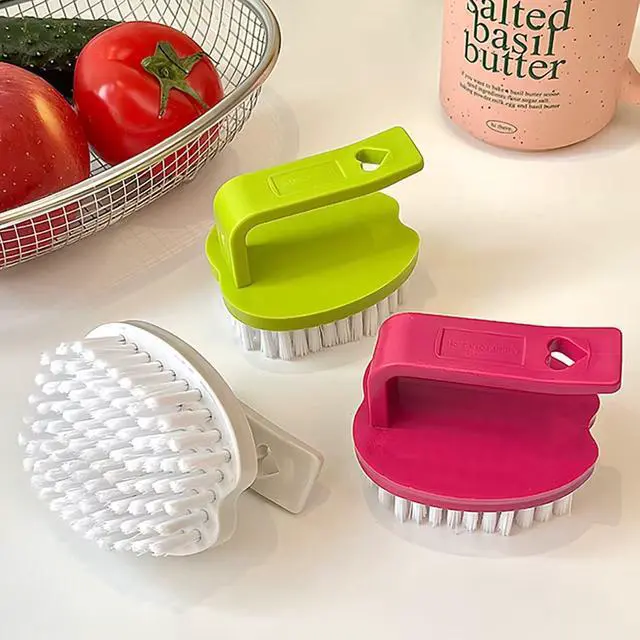 Alt view image 7 of 7 - Vegetable Brush Vegetable Scrubber Brush and Fruit Scrubber Vegetable Brush Scrubber for Food,Veggie Wash Brush Vegetable Cleaner Brush Cute Kitchen Gadget and Vegetable Peeler
