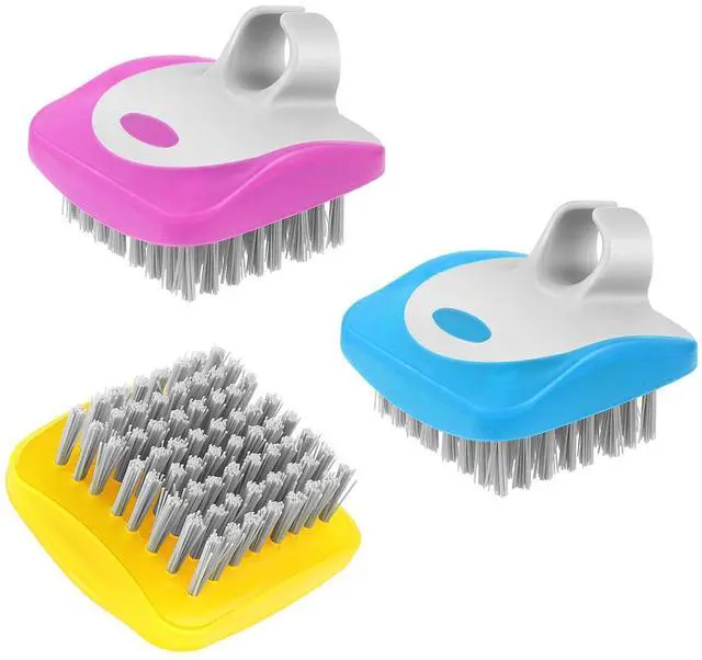 Main image of 3 Piece Potato Scrubber Brush Vegetable Brush Comfortable Finger Grip Fruit Cleaning Tools for Washing Fruit Mushrooms Carrot or Tough-Skinned Vegetables(3 Color)