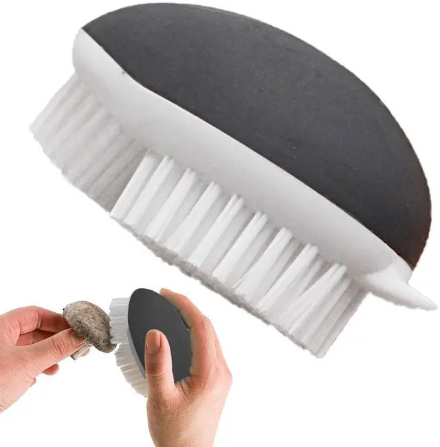 Main image of Vegetable Brush,Veggie Brush Potato Scrubber Brush Veggie Brush with Non-Slip Grip for Food, Corn and Carrots, with Dots Remover(gray+white)
