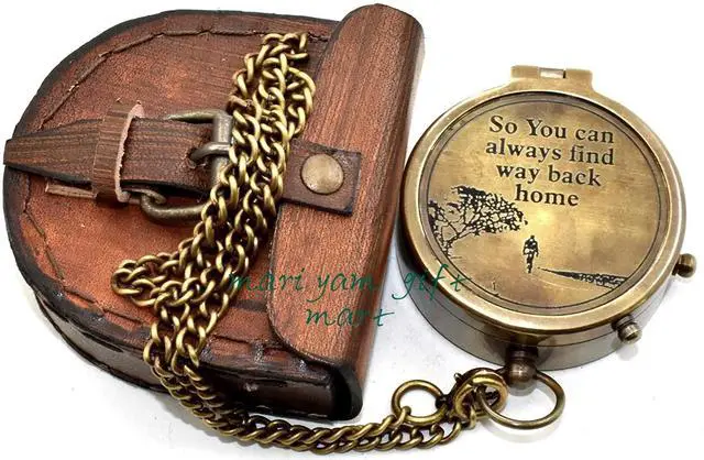 Alt view image 5 of 6 - So You Can Always Find Your Way Back Home, Camping Compass Engraved with Gift Compass for Birthday, Anniversary, Graduation Day, Valentines Day, Baptism Gifts, Inspirational Gift