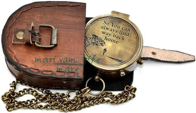 Alt view image 6 of 6 - So You Can Always Find Your Way Back Home, Camping Compass Engraved with Gift Compass for Birthday, Anniversary, Graduation Day, Valentines Day, Baptism Gifts, Inspirational Gift