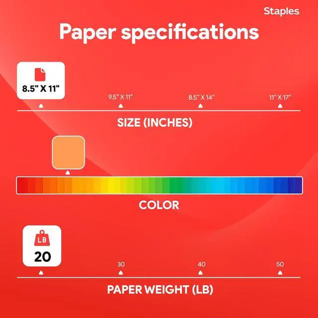 Alt view image 3 of 6 - Brights Colored Paper 8 1/2-Inch x 11-Inch Orange 500/Ream, For Office, School & Home