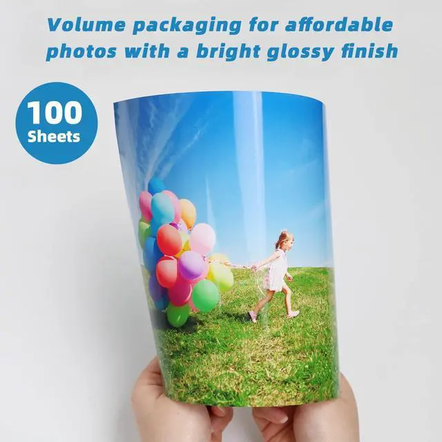 Alt view image 4 of 7 - 100 Sheets Thick Inkjet Glossy Photo Paper Picture 8.5x11 62lb 230g 11.1mil Cardstock Postcard Brochure For Dye Ink Inkjet Printer