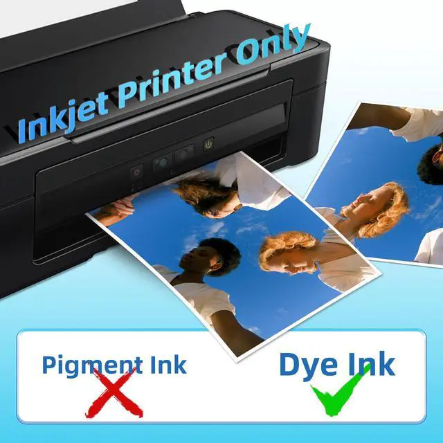 Alt view image 6 of 7 - 100 Sheets Thick Inkjet Glossy Photo Paper Picture 8.5x11 62lb 230g 11.1mil Cardstock Postcard Brochure For Dye Ink Inkjet Printer
