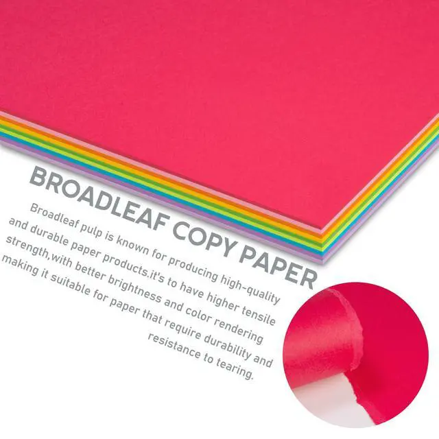 Alt view image 3 of 6 - Colored Copy&Print Paper 8.5X11 Inches,180 Sheets 9 Colors Rainbow A4 Printer Paper 20 lb/90GSM Colored Origami Paper for Cutting DIY Art Craft