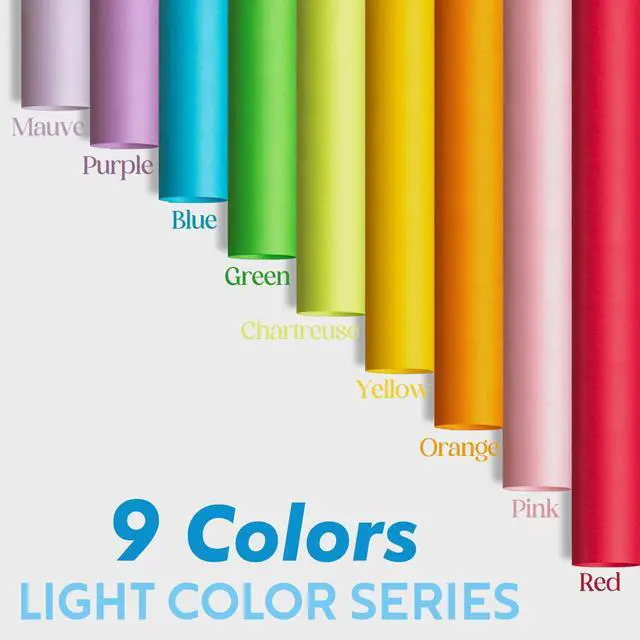 Alt view image 5 of 6 - Colored Copy&Print Paper 8.5X11 Inches,180 Sheets 9 Colors Rainbow A4 Printer Paper 20 lb/90GSM Colored Origami Paper for Cutting DIY Art Craft