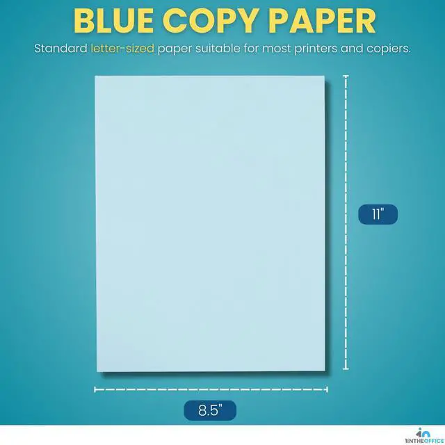 Alt view image 2 of 7 - Blue Copy Paper 8.5 x 11, Colored Copy Paper, Letter Size, 20lb Density, (500 Sheets)