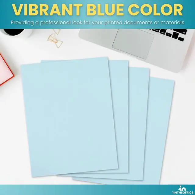 Alt view image 3 of 7 - Blue Copy Paper 8.5 x 11, Colored Copy Paper, Letter Size, 20lb Density, (500 Sheets)
